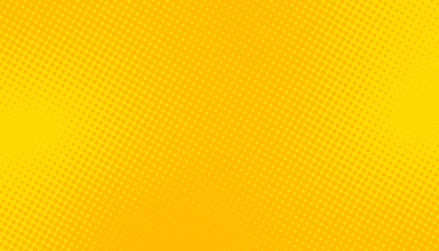 Des points en demi-ton jaune gradient de couleur arrière-plan numérique des points de bande dessinée pop art style retro