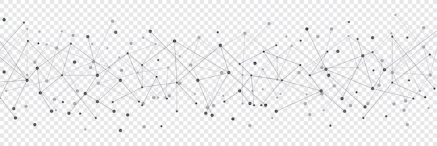 Vecteur points géométriques abstraits de technologie de réseau clipart de réseau reliant les points et les lignes connexion au réseau mondial technologie numérique avec fond de plexus illustration vectorielle