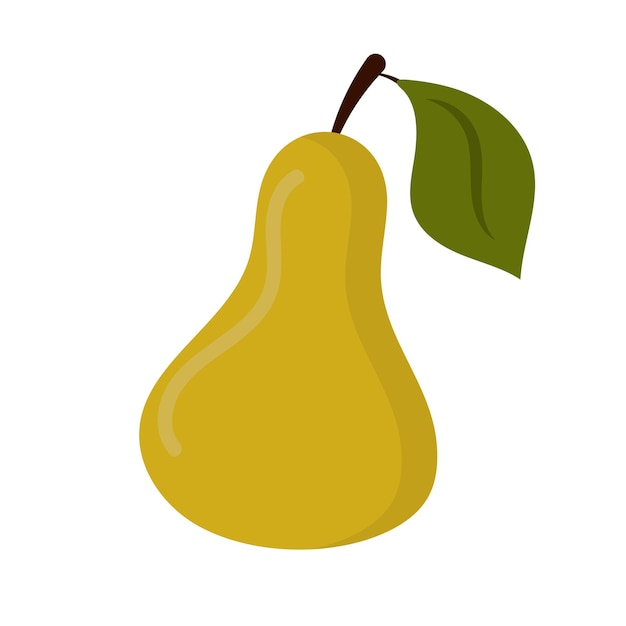 Poire de fruits frais du jardin avec feuille Symbole de mode de vie sain