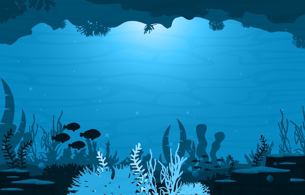 Vecteur poisson animaux marins récif de corail sous l'eau mer océan illustration