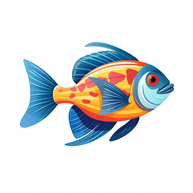 Poisson doré perdant sa couleur grosse bouche bass clip art logo channa vecteur clip art de poisson rouge