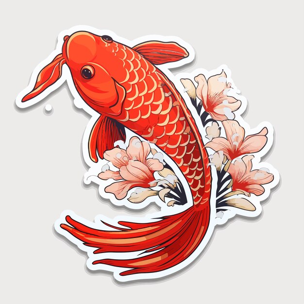 Poisson Koi rouge