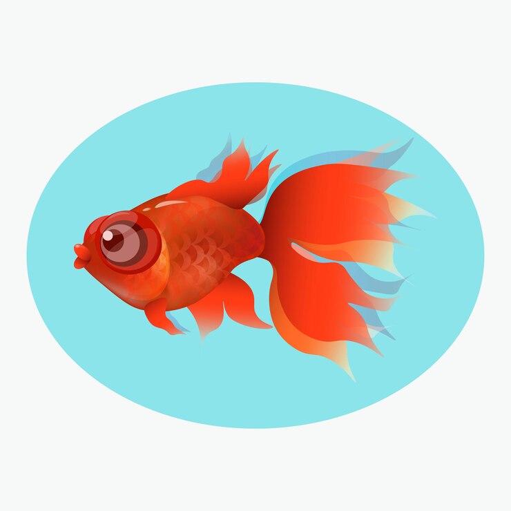 Vecteur poisson rouge