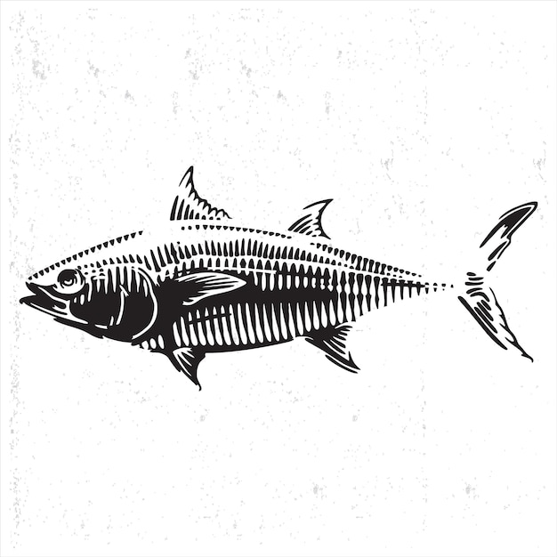 Poisson De Vecteur Avec Dessin à La Main