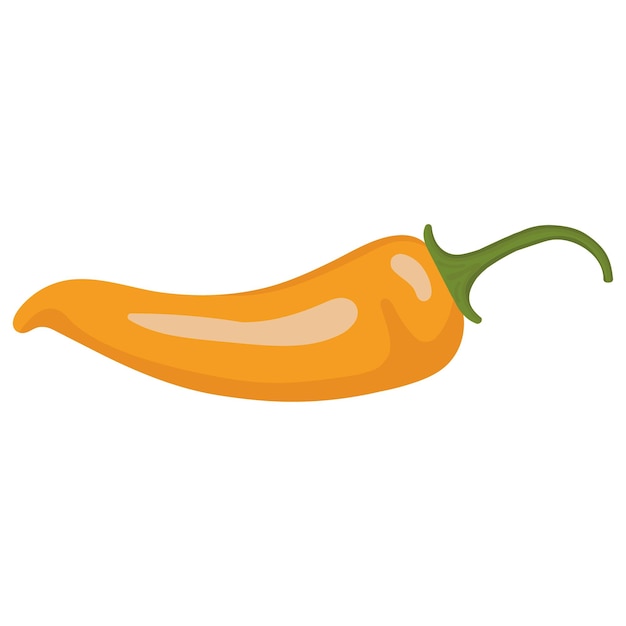 Poivron jaune Image vectorielle d'un piment Piment