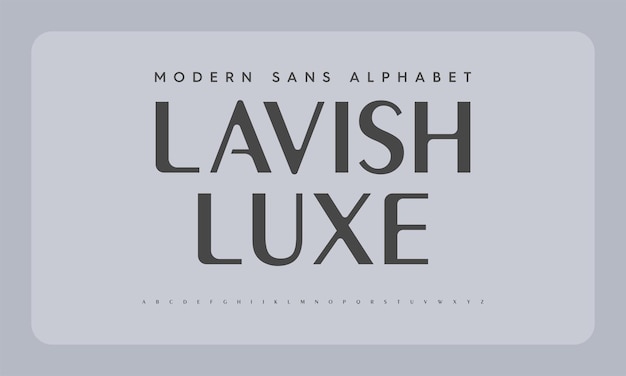 Police d'alphabet futuriste moderne Lettre de typographie A à z Mot d'illustration vectorielle