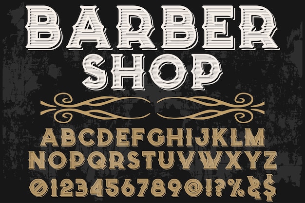 police artisanale typographie conception de polices salon de coiffure