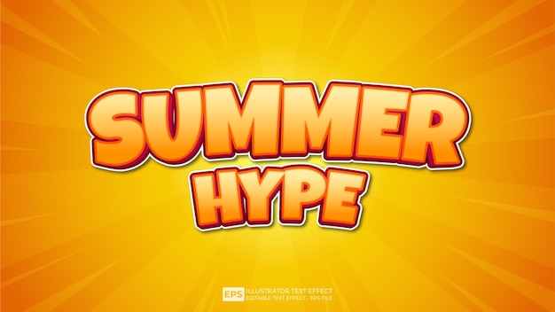 Police d'effet de texte modifiable Summer Hype