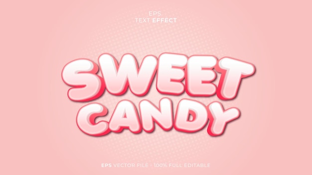 Police d'effet de texte modifiable Sweet Candy