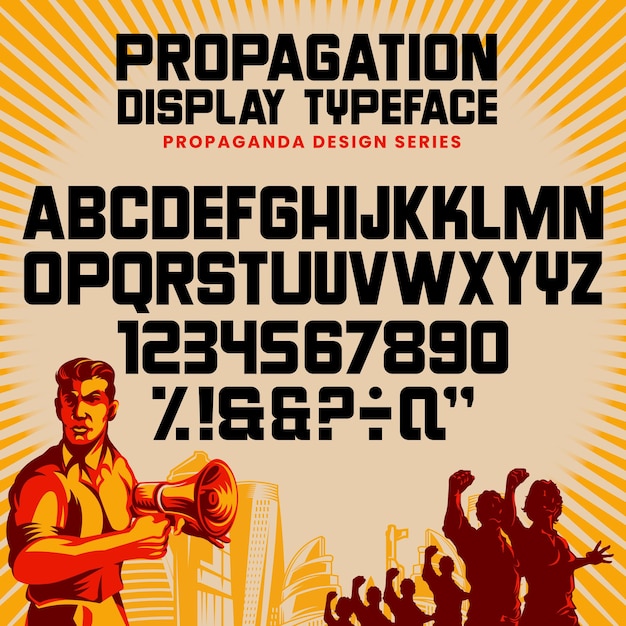 Police Et Nombre De Lettres De L'alphabet De Propagande