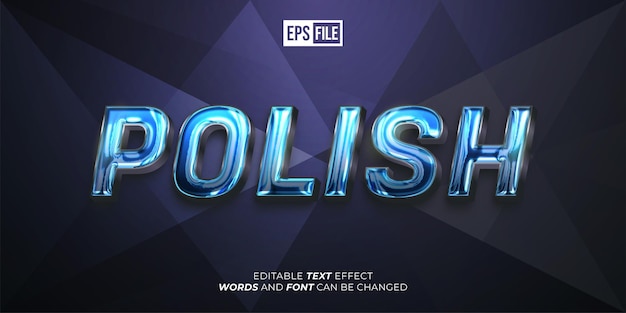 Police Polonaise Texte Modifiable Style De Police 3d Shine