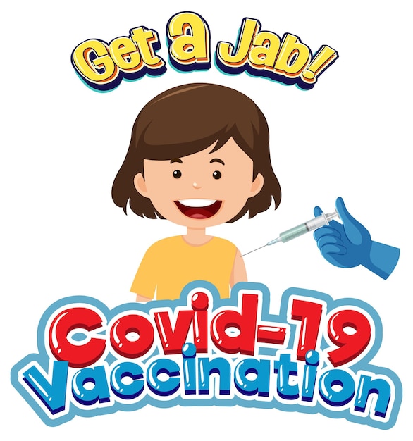 Police De Vaccination Covid-19 Avec Une Fille Recevant Le Vaccin Covid-19