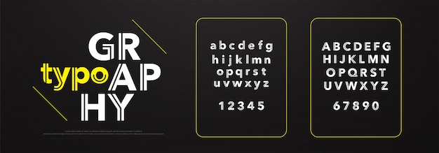 Les Polices Et Les Chiffres De L'alphabet Moderne. Typographie