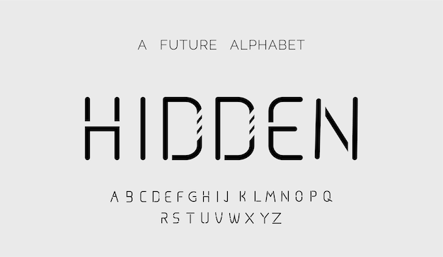 Polices modernes créatives de l'alphabet moderne