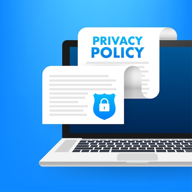 Politique de confidentialité Protection des données Cyber Security Stock illustration vectorielle