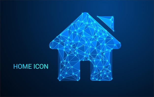 Poly Home Icon Minimalist Design géométrique pour les sites Web d'applications d'interface utilisateur et les projets numériques