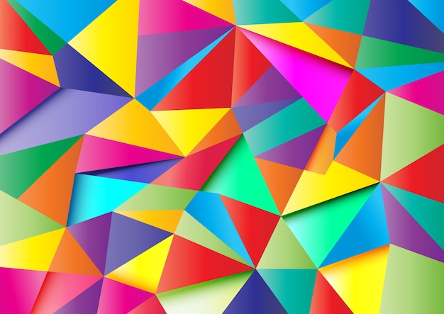 Vecteur polygone abstrait coloré