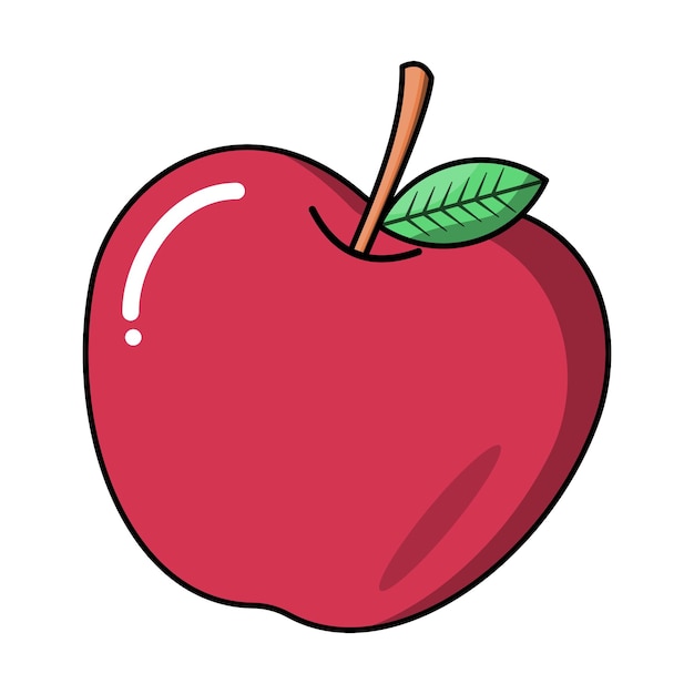 Vecteur pomme rouge
