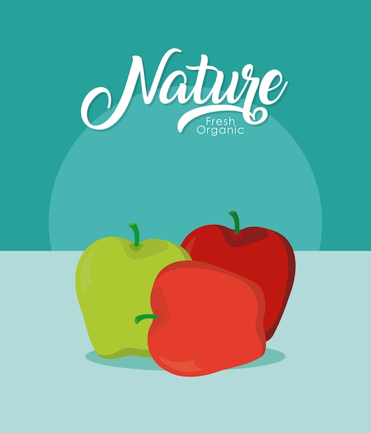 Pommes fraîches et fruits biologiques