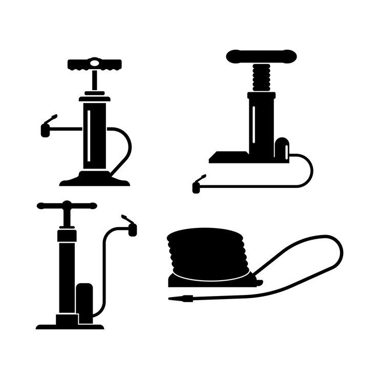 Vecteur pompe à air et compresseur iconlogo modèle de conception d'illustration vectorielle