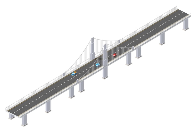 Le pont des infrastructures urbaines est isométrique