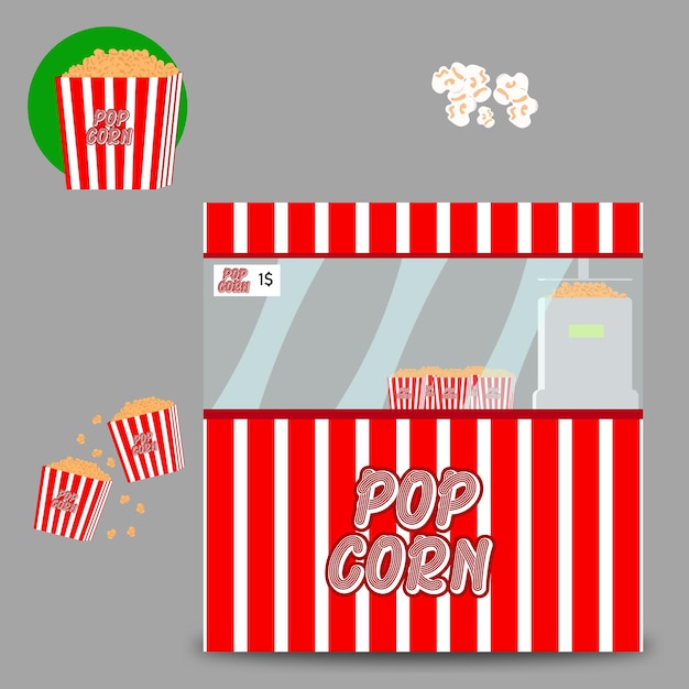 Vecteur popcorn_cart_001