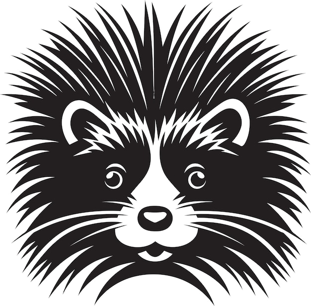 Vecteur porcupine quill elegance logo porcupine spike minimaliste insigne