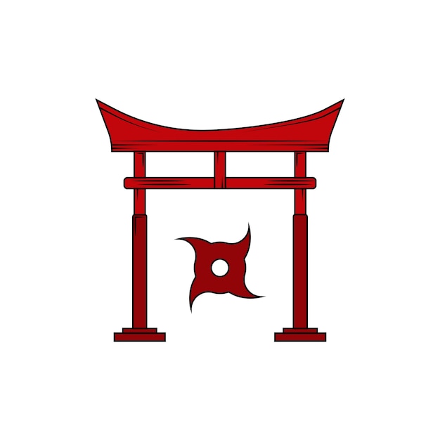 Vecteur porte japon vector icon design illustration