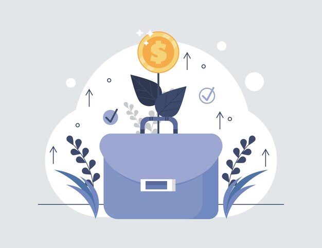 Portefeuille et investir de l'argent