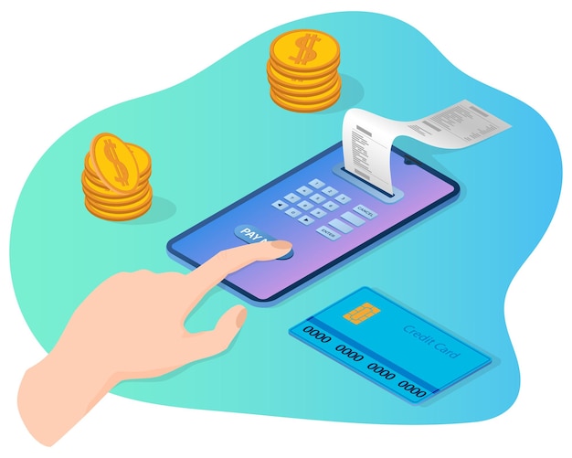Portefeuille mobile Le concept de stockage d'argent numérique, les paiements en ligne et l'utilisation des cartes de crédit