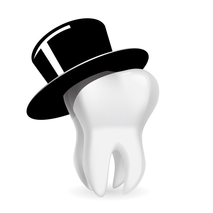 Vecteur portez les dents du chapeau. isolé sur fond blanc.
