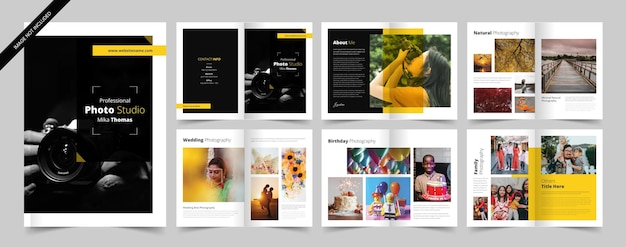 Portfolio de photographie mise en page Mode et look Livre de portefeuille Portfolio Brochure