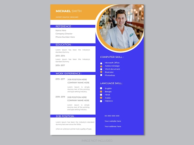 Portfolio vectoriel ou modèle de CV