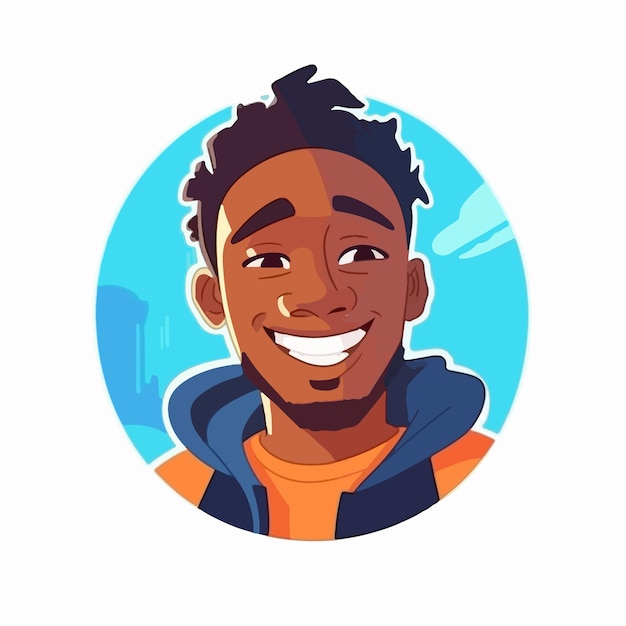 a Portrait et avatar d'un homme Rire et joie sourire et calme Diversité de personnages