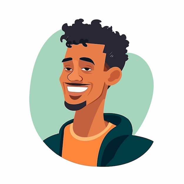 a Portrait et avatar d'un homme Rire et joie sourire et calme Diversité de personnages