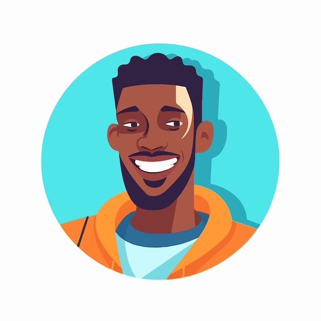 a Portrait et avatar d'un homme Rire et joie sourire et calme Diversité de personnages