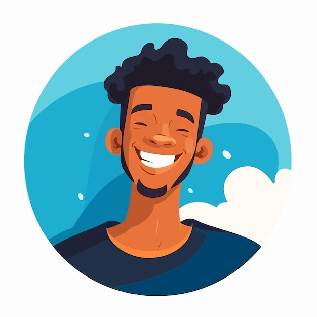 a Portrait et avatar d'un homme Rire et joie sourire et calme Diversité de personnages