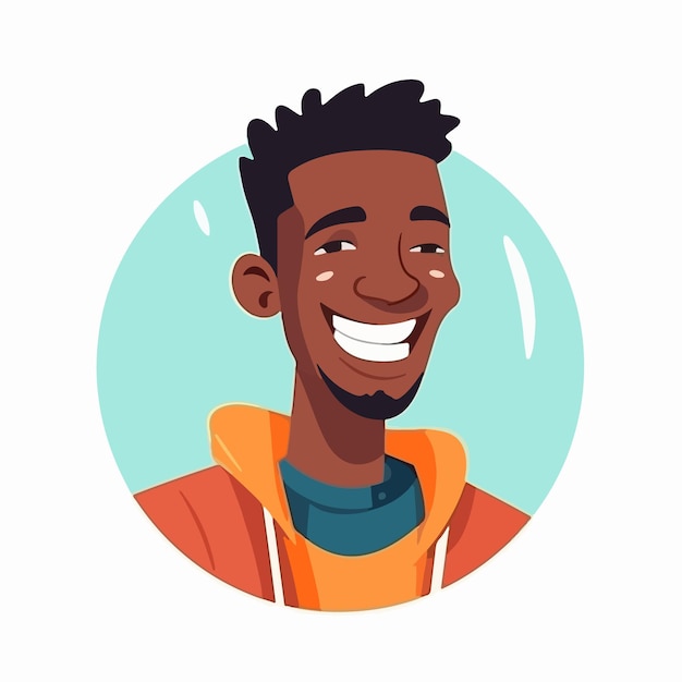 a Portrait et avatar d'un homme Rire et joie sourire et calme Diversité de personnages