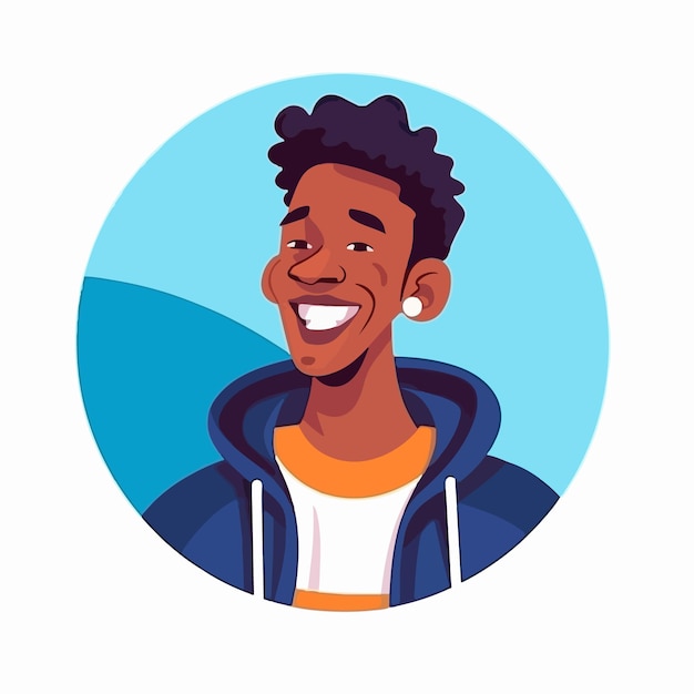 a Portrait et avatar d'un homme Rire et joie sourire et calme Diversité de personnages