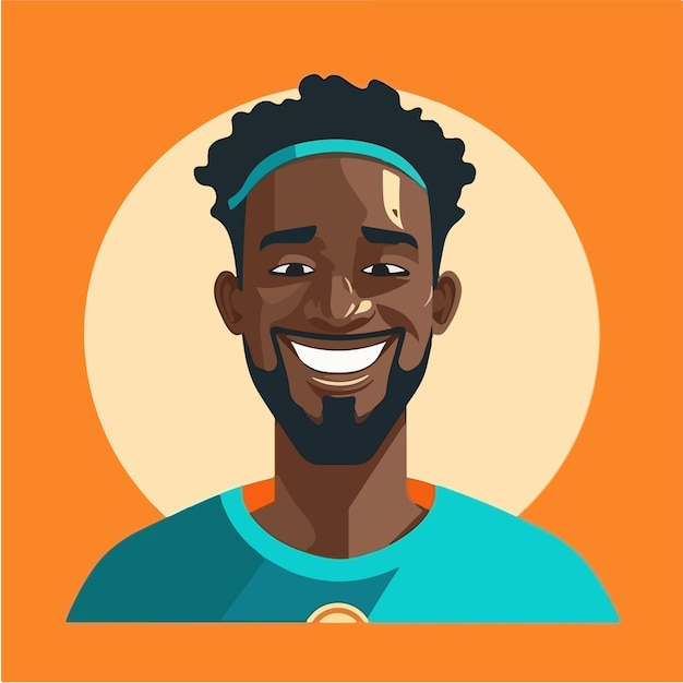 a Portrait et avatar d'un homme Rire et joie sourire et calme Diversité de personnages