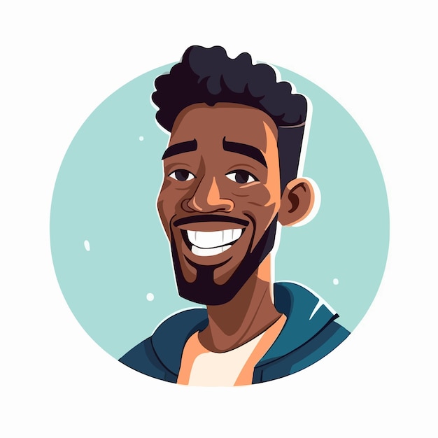 a Portrait et avatar d'un homme Rire et joie sourire et calme Diversité de personnages
