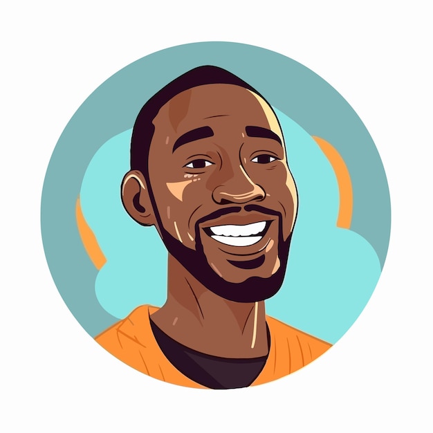 a Portrait et avatar d'un homme Rire et joie sourire et calme Diversité de personnages