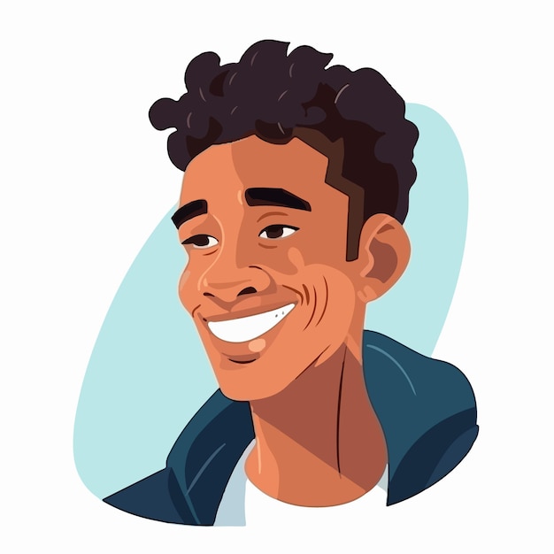 a Portrait et avatar d'un homme Rire et joie sourire et calme Diversité de personnages