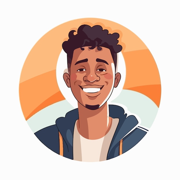 a Portrait et avatar d'un homme Rire et joie sourire et calme Diversité de personnages