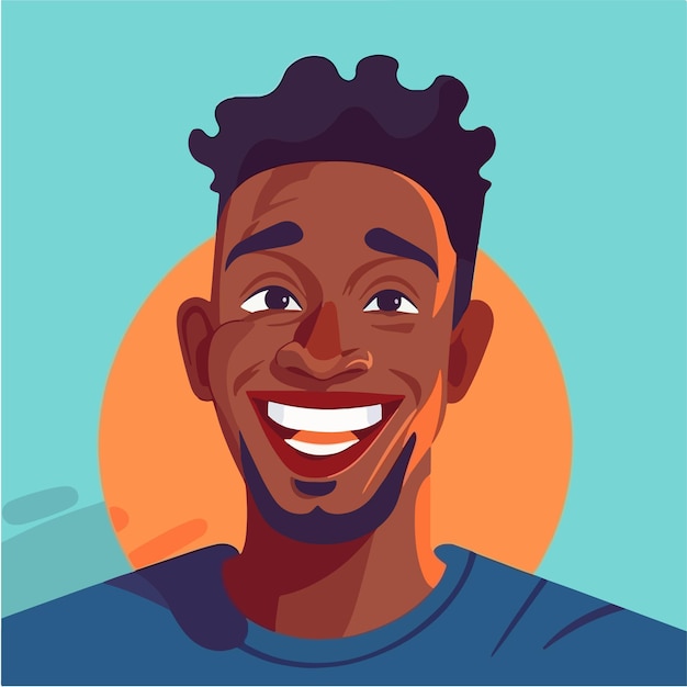 a Portrait et avatar d'un homme Rire et joie sourire et calme Diversité de personnages