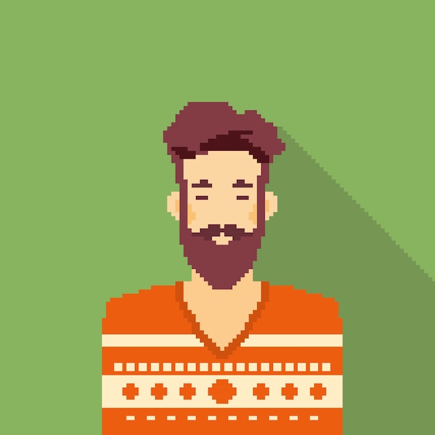 Portrait de barbe de style hipster homme