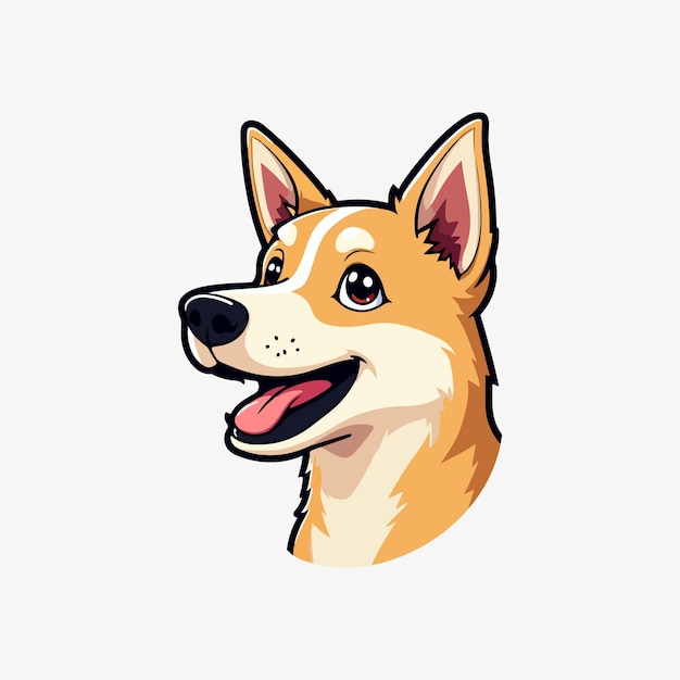 Le portrait du Corgi heureux des dessins animés