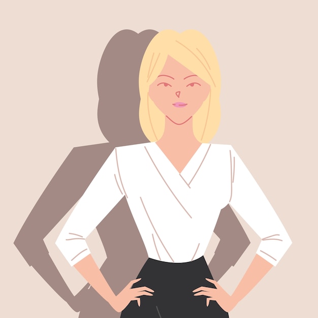 Portrait de femme d'affaires aux cheveux blonds