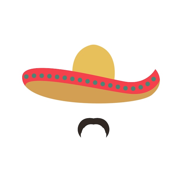 Portrait D'un Homme Mexicain En Sombrero