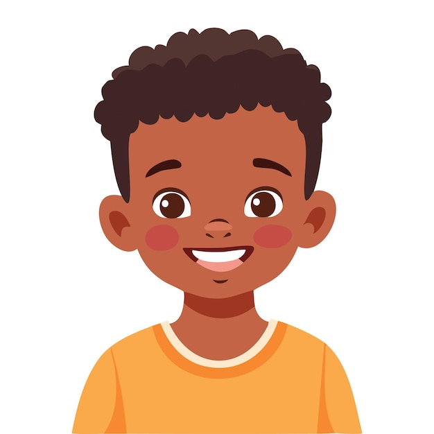 Le portrait d'un jeune garçon souriant